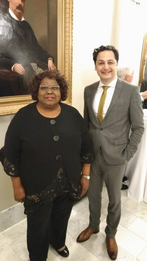 Chief Justice Bernette Johnson and Prof. Michel Séjean at the Louisiana Supreme Court